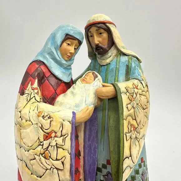 2006 Jim Shore Blessed Family Figurine 4005277 Holy Family with Box - Picture 3 of 16